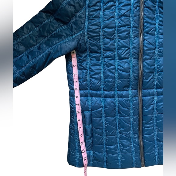 Cabi Poseidon Puffer 914 Teal Blue Mock Neck Zip Up Jacket Size Small - Picture 11 of 14